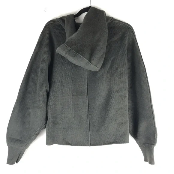 Athleta Aurora Dolman Zip Sweater Green Plus Size M - Picture 4 of 8